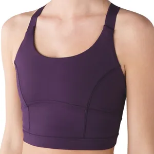 Lululemon Pure Practice Bra Deep‎ Zinfandel Purple Women 6 Luxtreme Strappy thumbnail 1