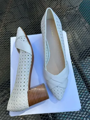 New Cole Haan white block heel dress sandals thumbnail 9
