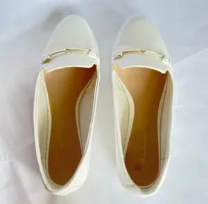 Aldo | White Leather Loafers  thumbnail 3