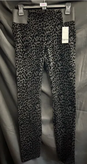 Bar III Black & Gray Leopard Print Women’s Leggings MD NWT thumbnail 1