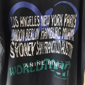 Anine Bing Walker Viper Blue Snake Tee in Washed Black, Size Medium thumbnail 14
