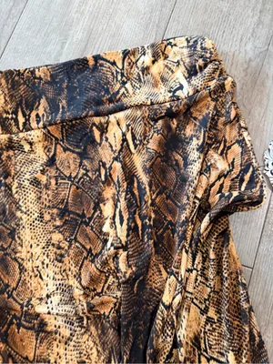 Snake-Print Maxi Skirt in Brown thumbnail 8