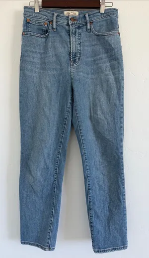 Madewell The Perfect Vintage Jeans Size 28 Blue High Rise Straight Leg M3114 thumbnail 1