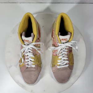 Nike Zoom Blazer Premium SB Womens 5.5 Sanded Gold Paisley Patchwork High Top thumbnail 11