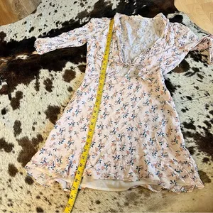 FOR LOVE & LEMONS x REVOLVE Nostalgia Floral Tie Front Mini Dress Size‎ Small thumbnail 10