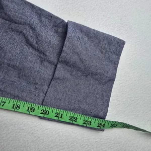 Zara Blue‎ High Waisted Elastic Waist Cuffed Straight Leg Pants Womens Small thumbnail 7