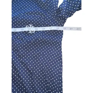 Lauren Ralph Lauren Navy Blue & White‎ Polka Dot Cotton Night Shirt Small Logo thumbnail 4