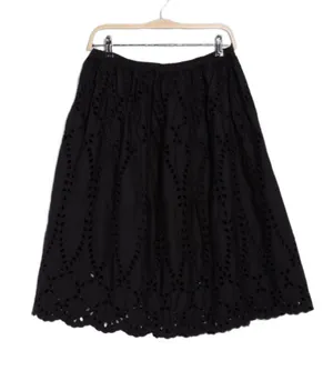 Frank & Eileen Gracie Black Eyelet Midi Skirt NWT XL thumbnail 1