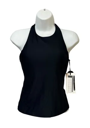 CALIA Womens High Neck Racerback Tankini Swim Top Black UPF 50+ Size S WSA15301R thumbnail 1