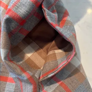 J. Crew Wool Mini Skirt in Orange, Tan, and Gray Plaid thumbnail 5