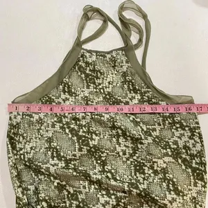 NWT Free People Intimately Snake Print Halter Bodysuit Boho Top thumbnail 6