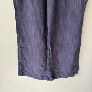 Athleta Cabo Linen Textured Wide Leg Pants Blue Flowy Beach Costal Athleisure thumbnail 5