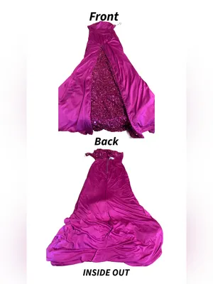 Sherri Hill Pink Sequin Maxi Dress W/Dramatic Side Slit Dress (6) thumbnail 10