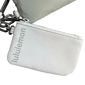 Lululemon Dual Pouch Wristlet Raw‎ Linen White Opal First Edition NWT thumbnail 8