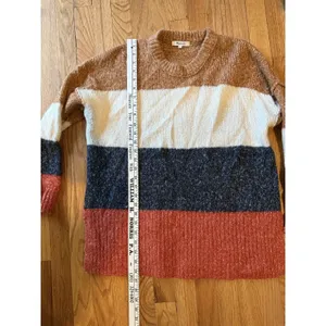 Madewell S Striped Baxter Tunic‎ Sweater Oversized Alpaca Blend Knit Crewneck thumbnail 9