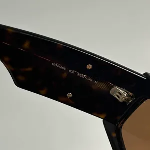 Gucci Brown Tortoiseshell Rectangle Sunglasses GG1425S 002 thumbnail 6