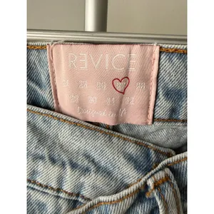 Revice Denim Venus Asymmetrical Crossover High Rise Straight Leg Jeans 27 Light thumbnail 4