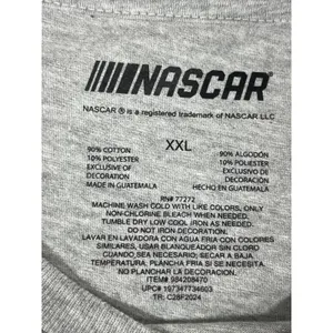 NASCAR Graphic T-Shirt Women XXL Gray Racing Car Striped Sleeve Blockette Core thumbnail 8