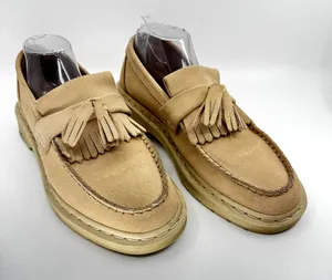 Dr Martens Adrian Tassel Loafer Color Warm Sand Suede SZ Women’s 10. Men’s 9. thumbnail 1