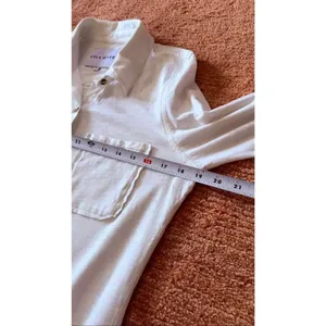 Lola River Women Shirt M White Button Down Long Sleeve Cotton Casual thumbnail 4