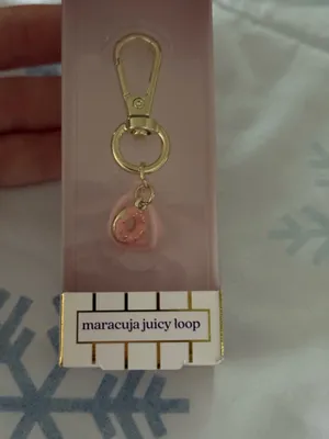 Tarte MARACUJA JUICY LOOP Donut Charm Key Chain for Lip Gloss New in Box thumbnail 2