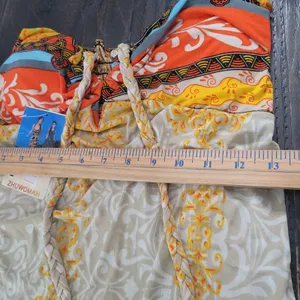 Source Unknown Strapless Boho Print Summer Dress Women’s Size Large Orange Multi thumbnail 5