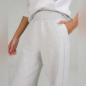 Lululemon Scuba High Rise Relaxed Joggers Heathered Light Gray Size 4 thumbnail 4