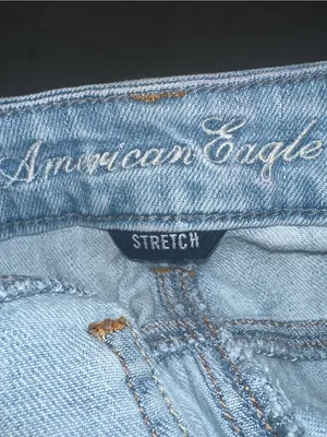 American Eagle Outfitters Light Blue Distressed Boyfriend Jeans thumbnail 5