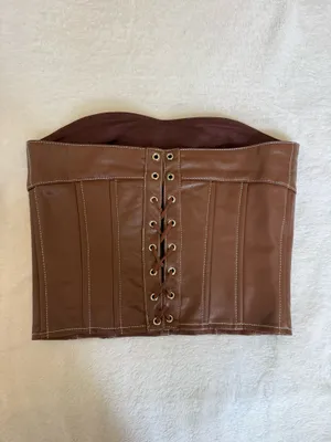 Edikted Corset Leather Top Faux thumbnail 2