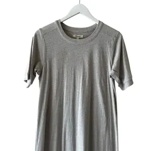 Madewell Midi Tee Dress Heather OatmealCream Minimalist T-shirt Crew SZ S #235 thumbnail 5
