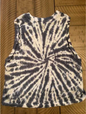 Free People Movement Gray Tie Dye Tank Top thumbnail 3