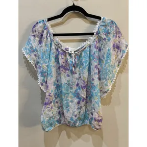 Yumi Kim Silk‎ Butterfly Sleeve Top Size Small Lightweight thumbnail 2