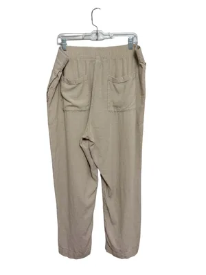 Old Navy High-Waisted Linen-Blend Straight Ankle Pants in Flax Linen - Size XL thumbnail 4