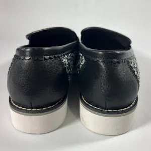 NYDJ Owen Penny Loafers‎ Bouclé Fabric Upper / Leather Trim Lug Sole Shoes 9M thumbnail 5
