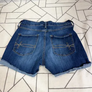 Denizen Levi's High Rise Shorts 4 Blue‎ Cuffed Raw Hem Stretch Denim Jean Shorts thumbnail 7