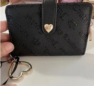 Juicy‎ Couture Not Your Babe Tab Card Wallet Black Licorice Keychain Charms thumbnail 1