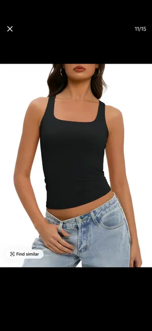 WIETRY Women's Black Tank Top thumbnail 5