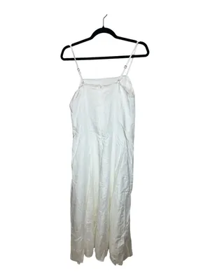 Commense Amber Detail Cami Midi Dress White Linen Blend Side Cutout Size S NWT thumbnail 6