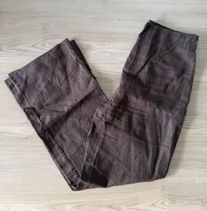 Olivaceous Brown Linen Casual Pants thumbnail 1