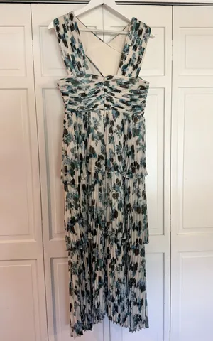 Tuckernuck NWT blue bluebell Gwen dress tiered maxi size M thumbnail 3