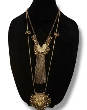Ritika Sachdeva double layered Ghungroo fringe necklace thumbnail 1