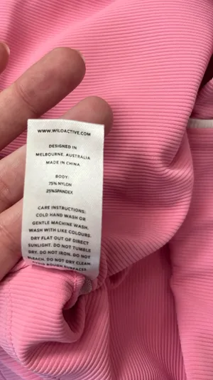 WILO The Label Pink and White Razorback Sports Bra thumbnail 6