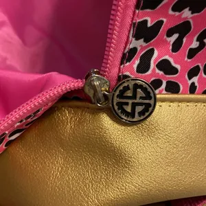 Simply Southern Weekender Bag excellent condition pink , gold and black high 13” thumbnail 5