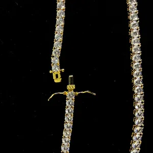 20” Classic Tennis Necklace Silver thumbnail 2