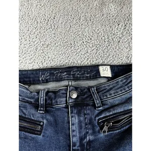 Free People We The Free Skinny Jeans 30x25.5 Moto indie Boho Ankle Zip Rock Edgy thumbnail 6