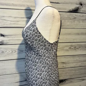 April Cornell Vintage 90s Black & White Patterned Ruffle Dress thumbnail 5