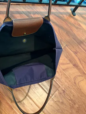 Longchamp Le Pilage Purple Canvas Tote Bag No Zip thumbnail 4