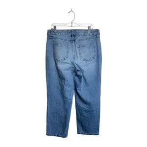 Maurices Edgely High Rise Relaxed Straight Ankle Jeans Light Wash Ripped thumbnail 6