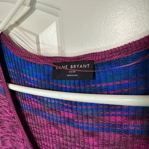 Lane Bryant Sleeveless Scoop Neck Space Dye Sweater Dress Purple Blue 14/16‎ thumbnail 3