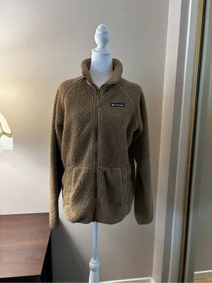 Columbia Jacket Women’s Size S Tan Sherpa Full-Zip Fleece Jacket thumbnail 9
